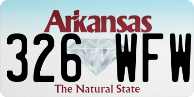 AR license plate 326WFW