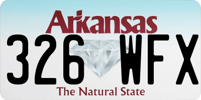 AR license plate 326WFX
