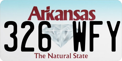 AR license plate 326WFY