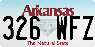 AR license plate 326WFZ