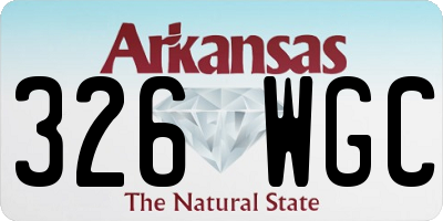 AR license plate 326WGC