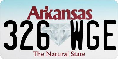 AR license plate 326WGE