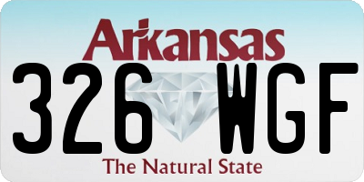 AR license plate 326WGF