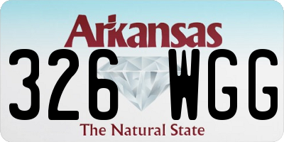 AR license plate 326WGG