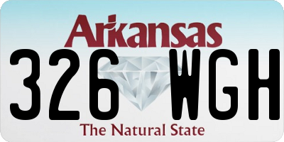 AR license plate 326WGH