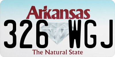 AR license plate 326WGJ