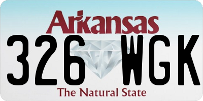 AR license plate 326WGK