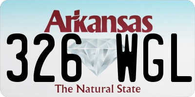 AR license plate 326WGL