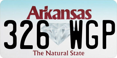 AR license plate 326WGP