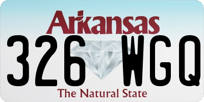 AR license plate 326WGQ