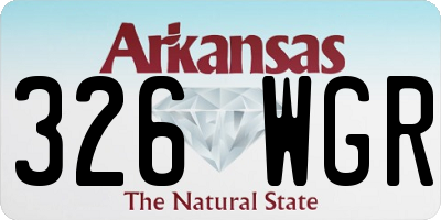 AR license plate 326WGR