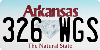 AR license plate 326WGS