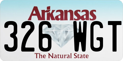 AR license plate 326WGT