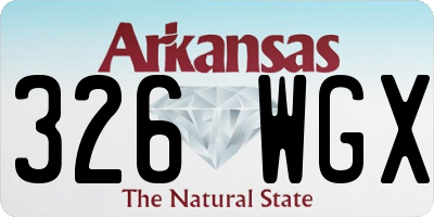 AR license plate 326WGX