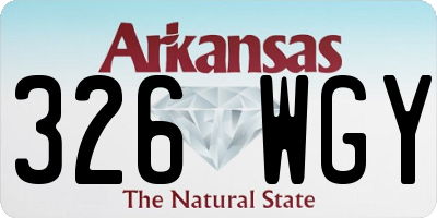 AR license plate 326WGY