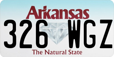 AR license plate 326WGZ