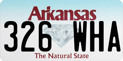 AR license plate 326WHA