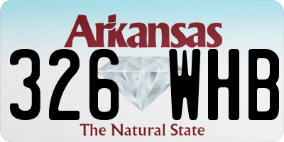 AR license plate 326WHB