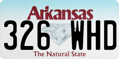 AR license plate 326WHD