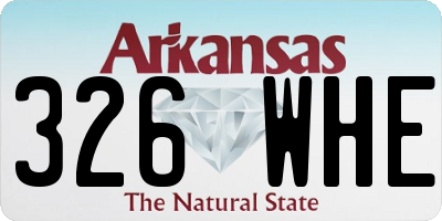 AR license plate 326WHE