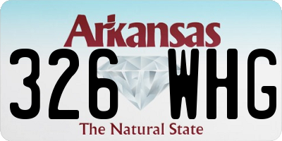AR license plate 326WHG