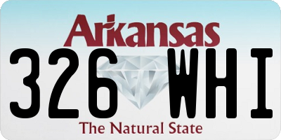 AR license plate 326WHI