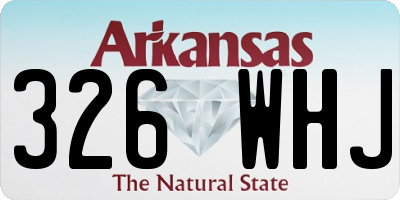 AR license plate 326WHJ