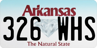 AR license plate 326WHS