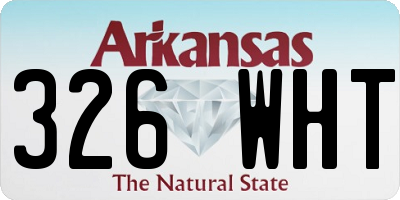AR license plate 326WHT