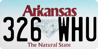AR license plate 326WHU
