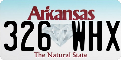 AR license plate 326WHX