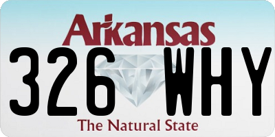 AR license plate 326WHY