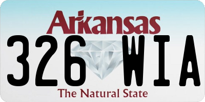 AR license plate 326WIA