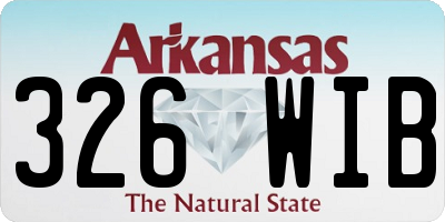 AR license plate 326WIB