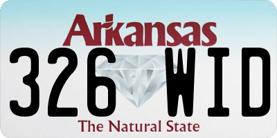 AR license plate 326WID