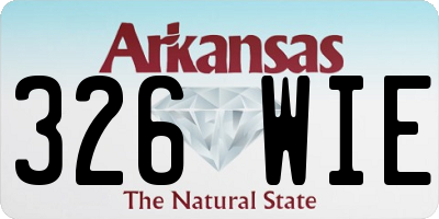 AR license plate 326WIE