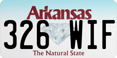 AR license plate 326WIF