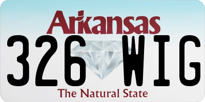 AR license plate 326WIG