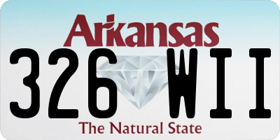 AR license plate 326WII