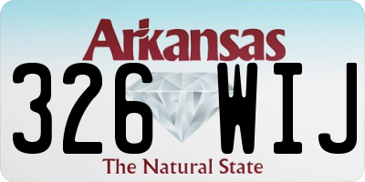 AR license plate 326WIJ