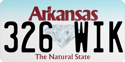 AR license plate 326WIK