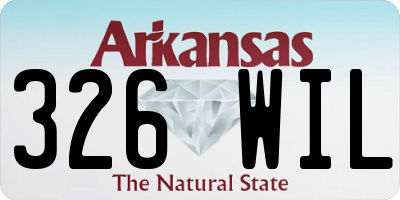 AR license plate 326WIL
