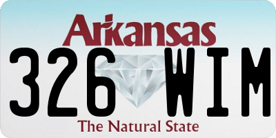 AR license plate 326WIM