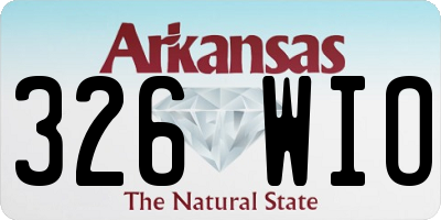 AR license plate 326WIO