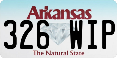 AR license plate 326WIP