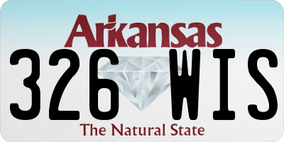 AR license plate 326WIS