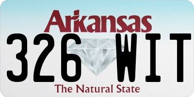 AR license plate 326WIT