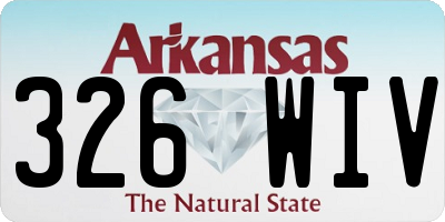 AR license plate 326WIV