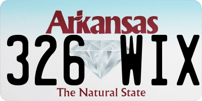 AR license plate 326WIX