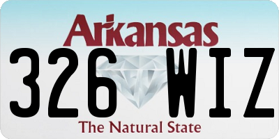AR license plate 326WIZ